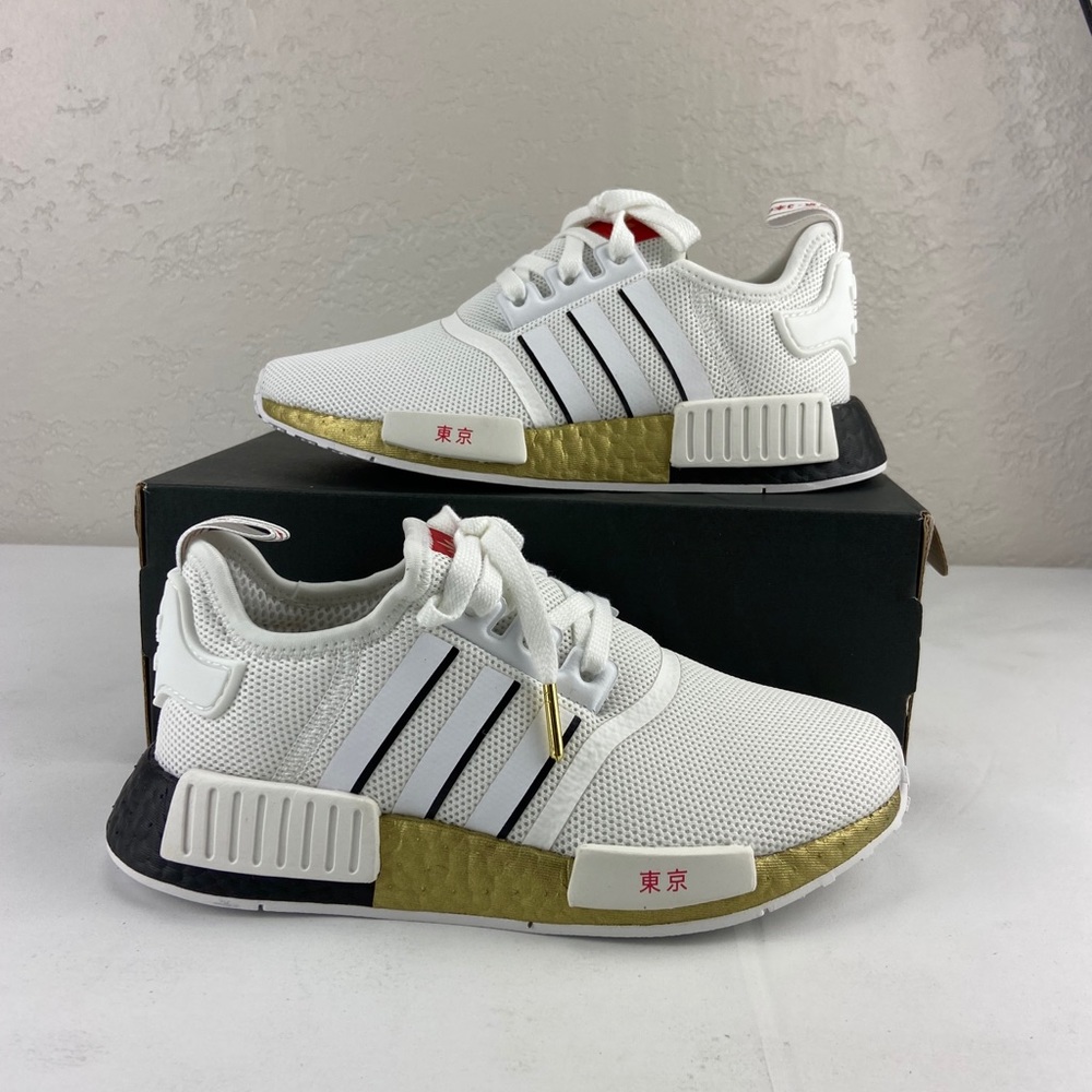 Adidas Originals NMD R1 White Black Solar Red